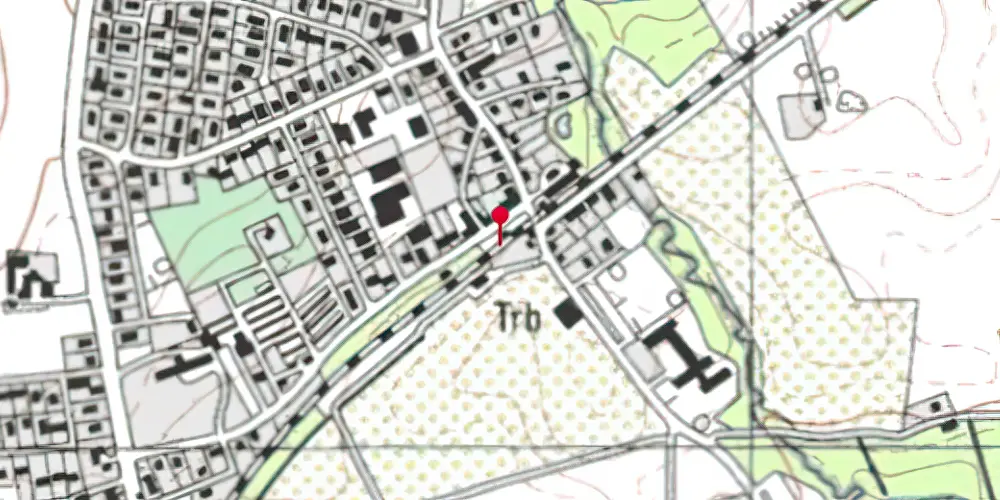 Historisk kort over Hjortshøj Trinbræt [1968-1969]
