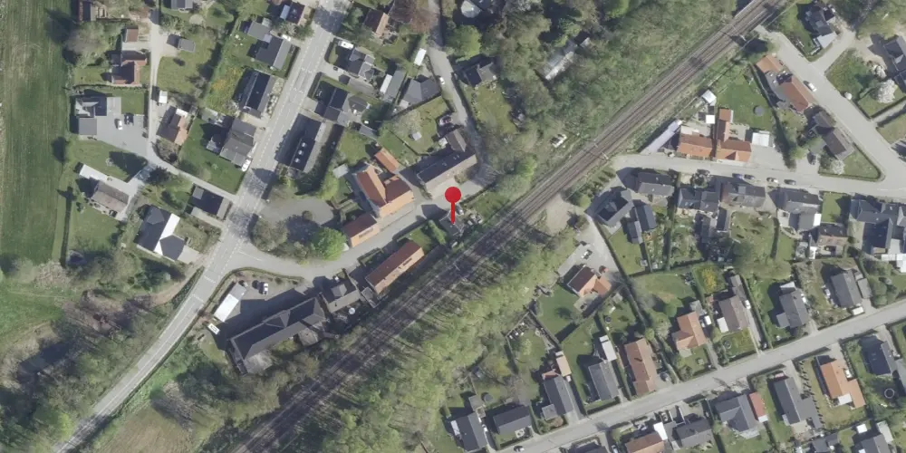 Historisk kort over Tvingstrup Holdeplads [1871-1888]