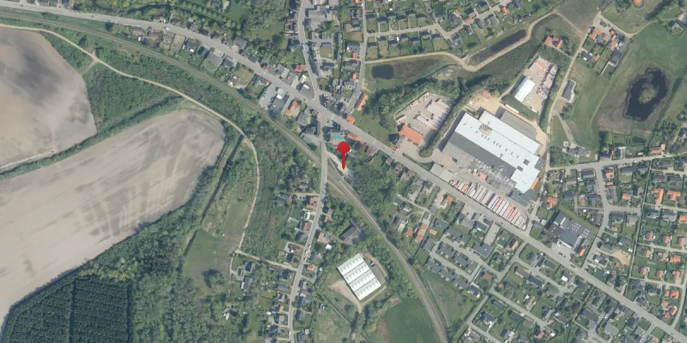 Historisk kort over Højslev Station [1865-1970]