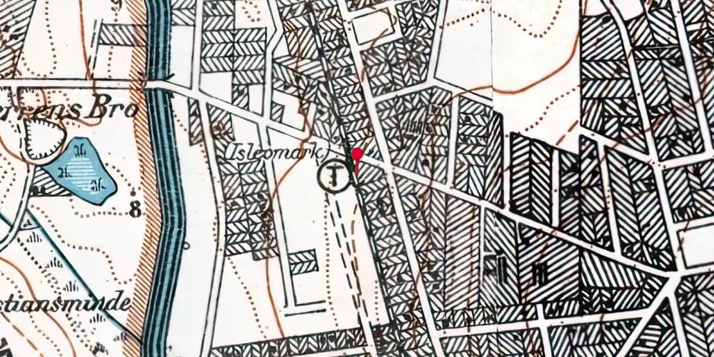 Historisk kort over Islev Trinbræt [1931-1936]