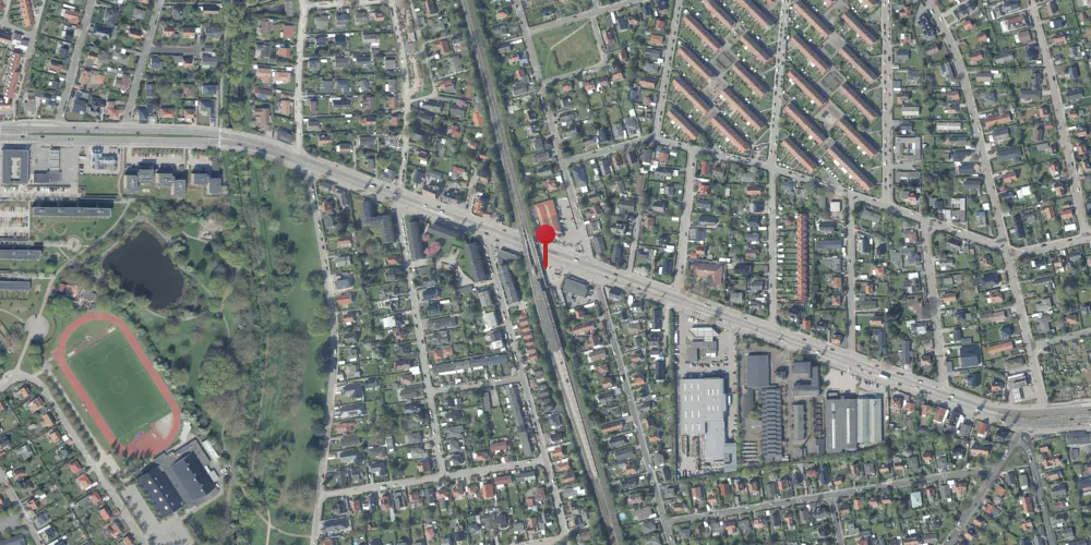 Historisk kort over Islev Station [1942-1965]