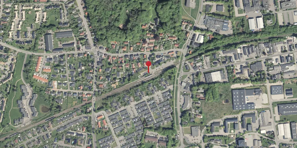 Historisk kort over Lystrup Letbanestation Historisk kort over Lystrup Letbanestation