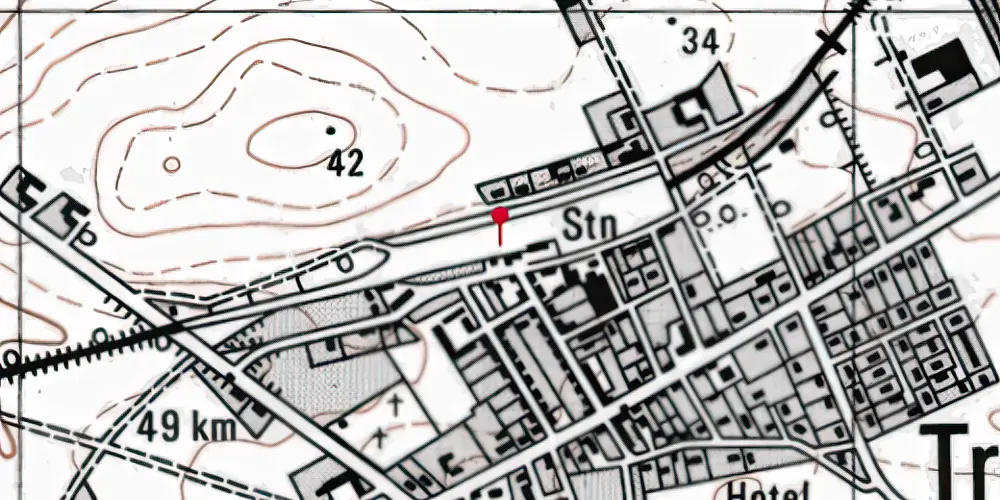 Historisk kort over Trustrup Letbanestation Historisk kort over Trustrup Letbanestation