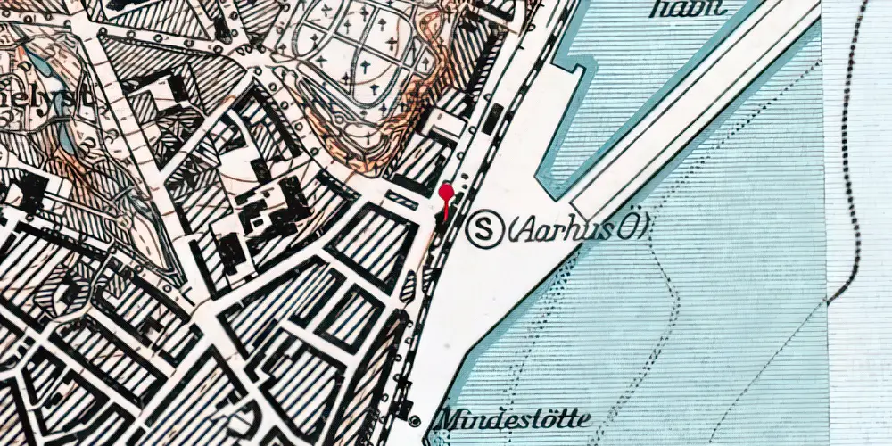 Historisk kort over Østbanetorvet Letbanestation