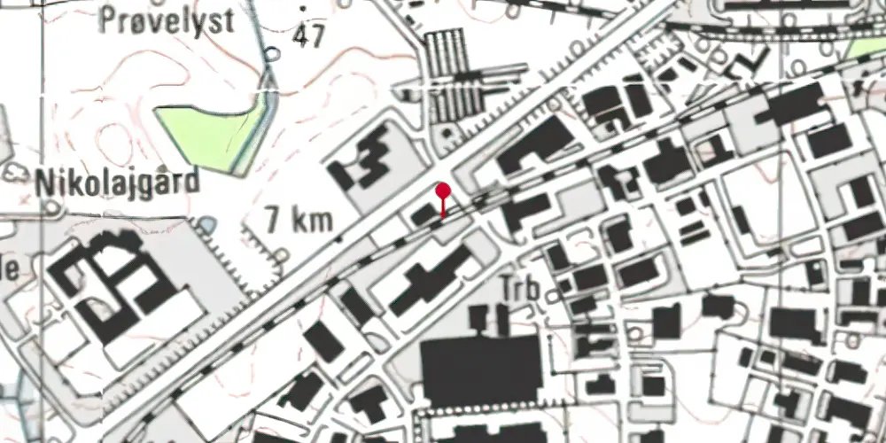 Historisk kort over Øllegårdsvej Letbanestation Historisk kort over Øllegårdsvej Letbanestation