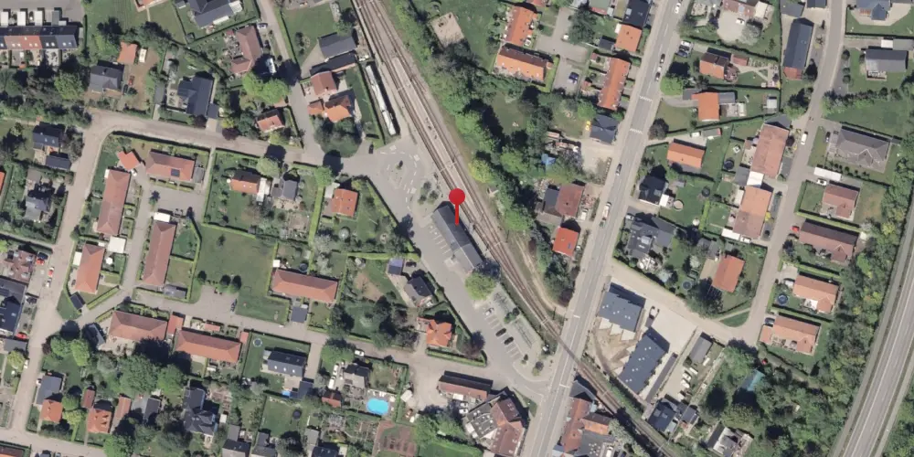 Historisk kort over Tranbjerg Letbanestation
