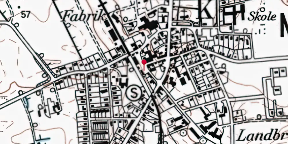 Historisk kort over Malling Letbanestation Historisk kort over Malling Letbanestation