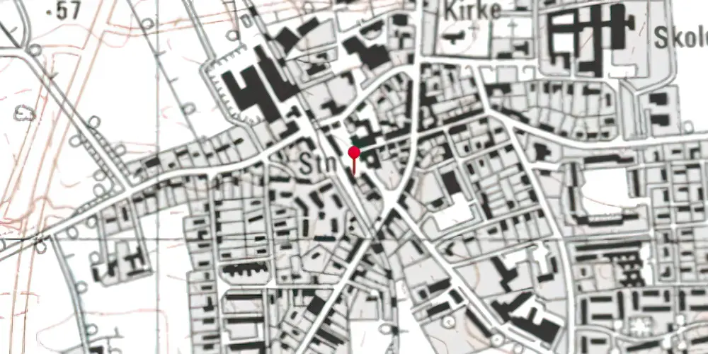 Historisk kort over Malling Letbanestation Historisk kort over Malling Letbanestation