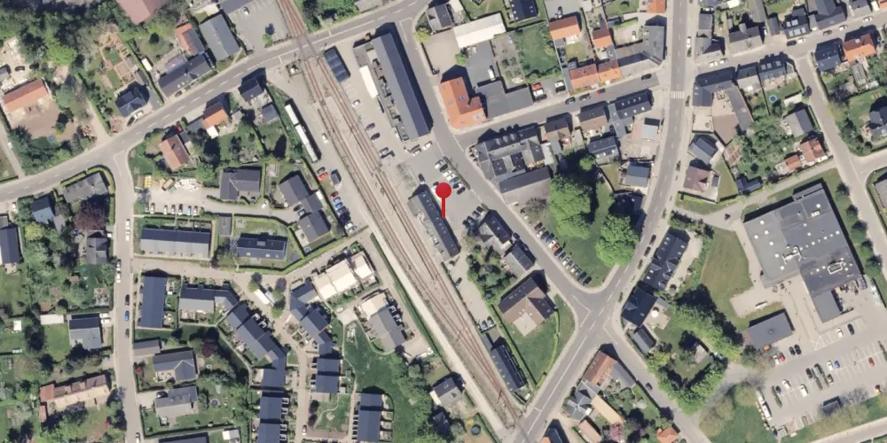 Historisk kort over Malling Letbanestation Historisk kort over Malling Letbanestation
