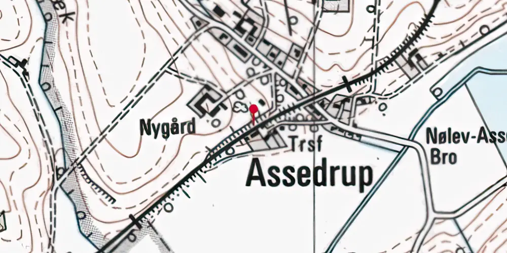 Historisk kort over Assedrup Letbanestation Historisk kort over Assedrup Letbanestation