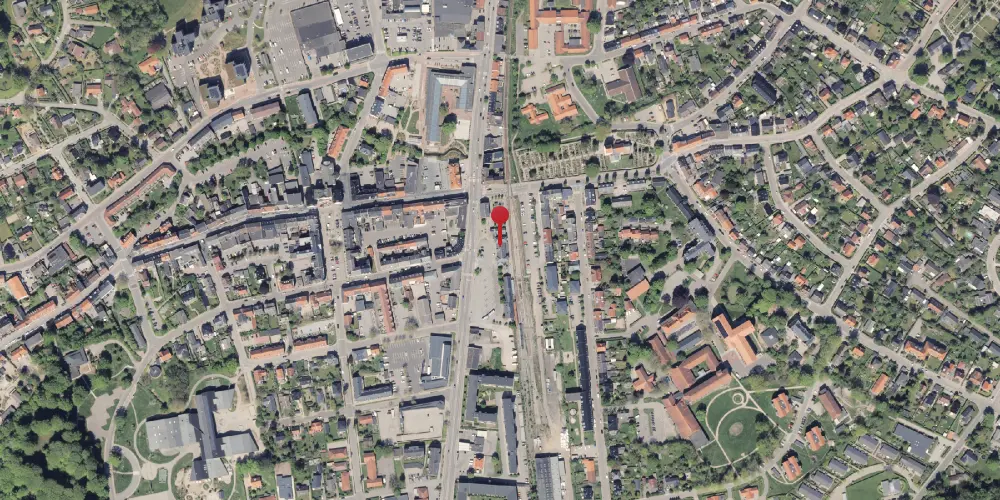 Historisk kort over Odder Letbanestation