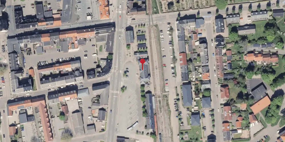 Historisk kort over Odder Letbanestation
