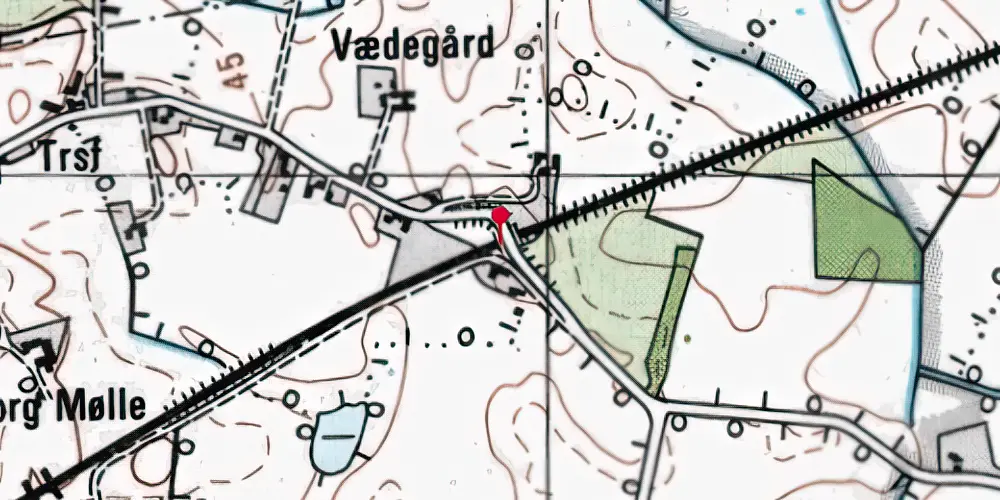Historisk kort over Render Trinbræt Historisk kort over Render Trinbræt