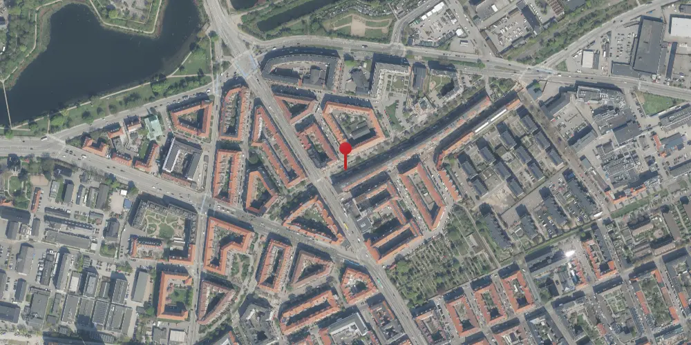 Historisk kort over Amagerbro Trinbræt Historisk kort over Amagerbro Trinbræt