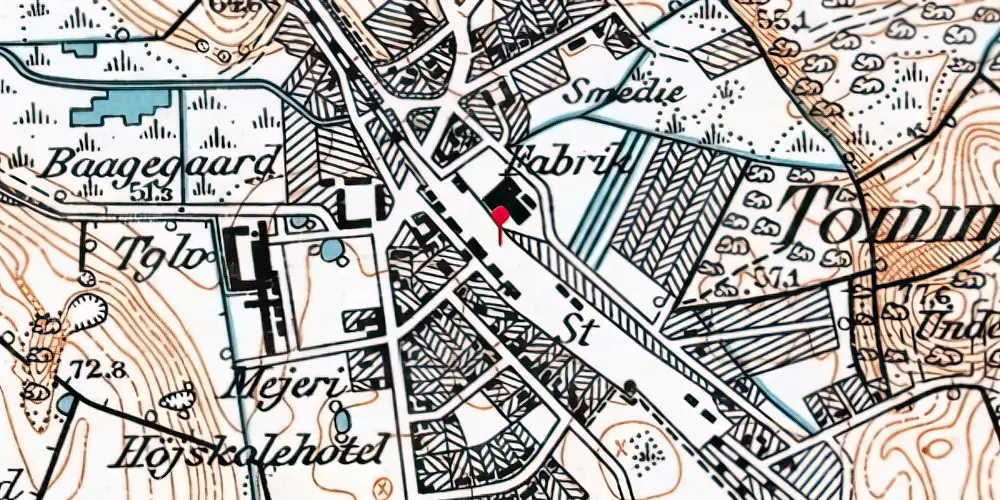 Historisk kort over Tommerup Station Historisk kort over Tommerup Station