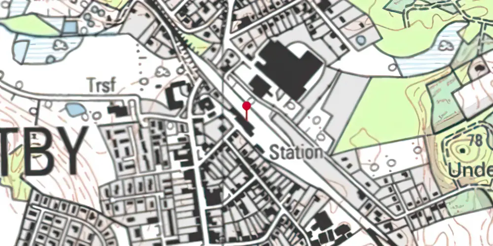 Historisk kort over Tommerup Station Historisk kort over Tommerup Station