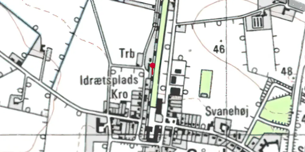 Historisk kort over Gårde Trinbræt Historisk kort over Gårde Trinbræt