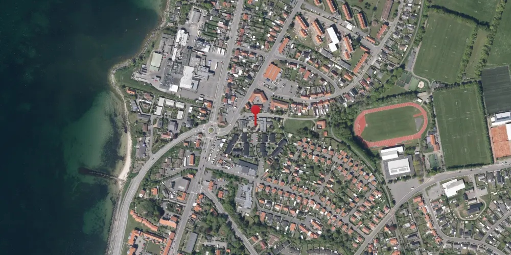 Historisk kort over Rønne Nord Station [1913-1955]