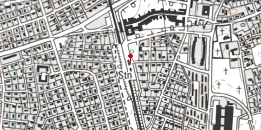 Historisk kort over Stenløse Holdeplads [1882-1909]