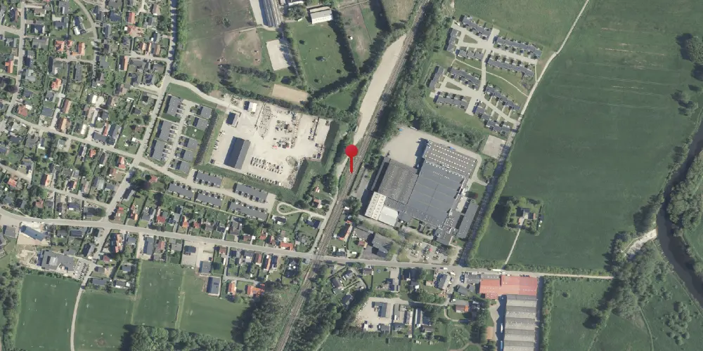 Historisk kort over Stevnstrup Teknisk Station