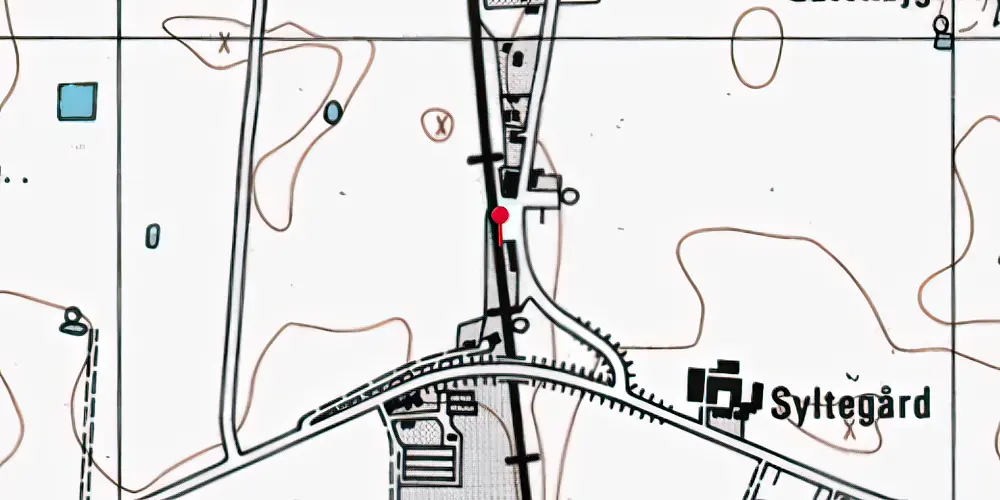 Historisk kort over Tingsted Teknisk Station Historisk kort over Tingsted Teknisk Station