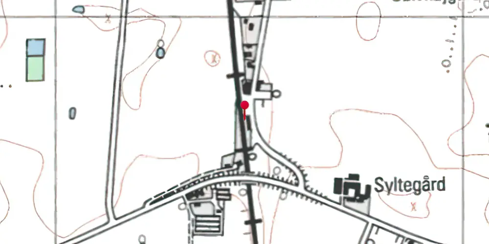 Historisk kort over Tingsted Teknisk Station Historisk kort over Tingsted Teknisk Station