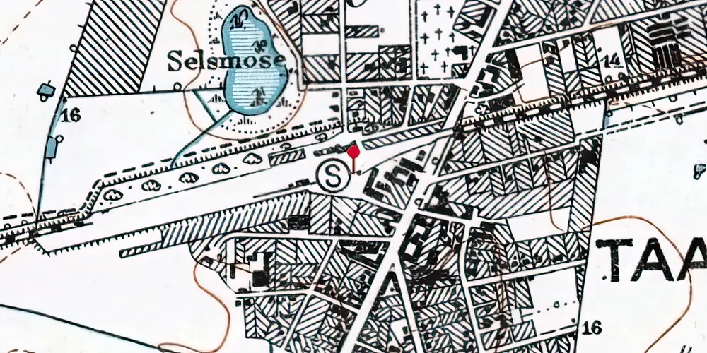 Historisk kort over Tåstrup Billetsalgssted [1978-1979]
