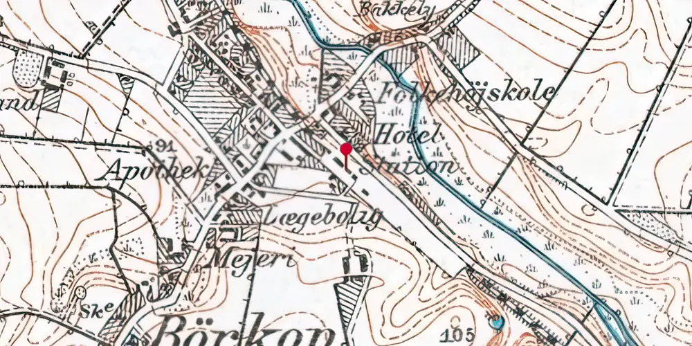 Historisk kort over Børkop Trinbræt Historisk kort over Børkop Trinbræt