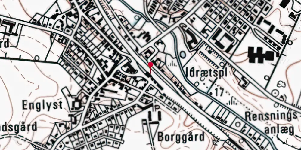 Historisk kort over Børkop Trinbræt Historisk kort over Børkop Trinbræt