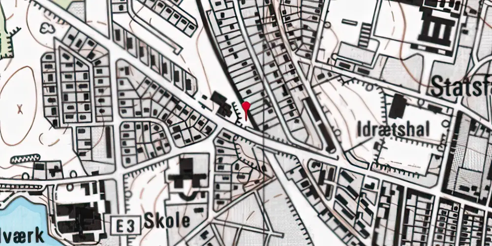 Historisk kort over Bygholm Trinbræt [1891-1901]