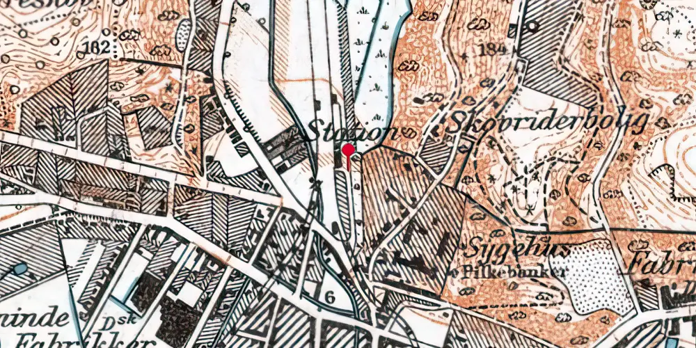 Historisk kort over Vejle Nord Trinbræt Historisk kort over Vejle Nord Trinbræt