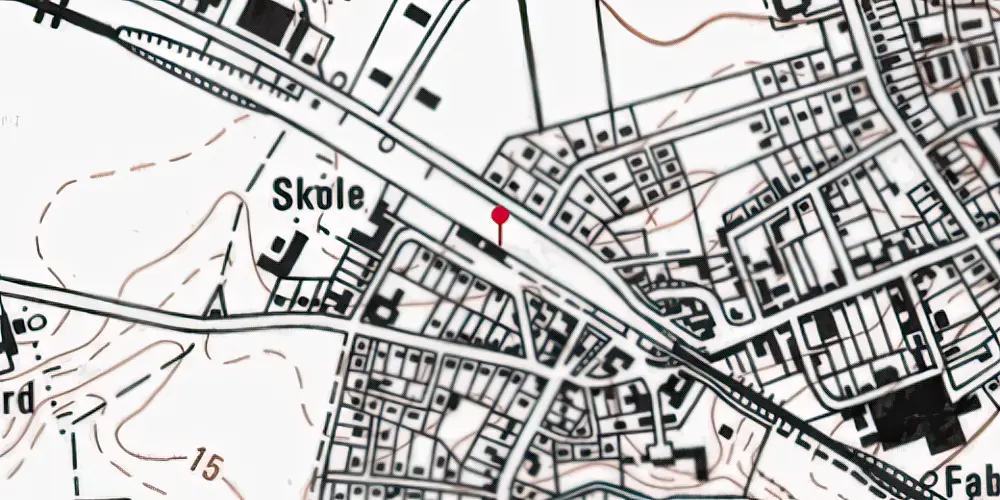 Historisk kort over Nørre Aaby Station Historisk kort over Nørre Aaby Station