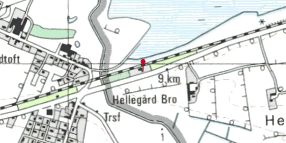 Historisk kort over Handbjerg Privat Billetsalgssted [1873-1875]