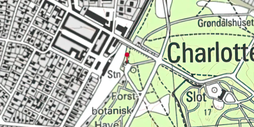 Historisk kort over Charlottenlund Øst Billetsalgssted Historisk kort over Charlottenlund Øst Billetsalgssted