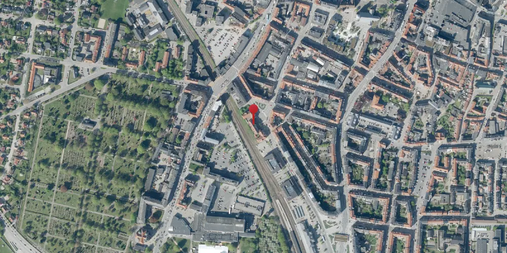 Historisk kort over Aalborg Station [1869-1902]