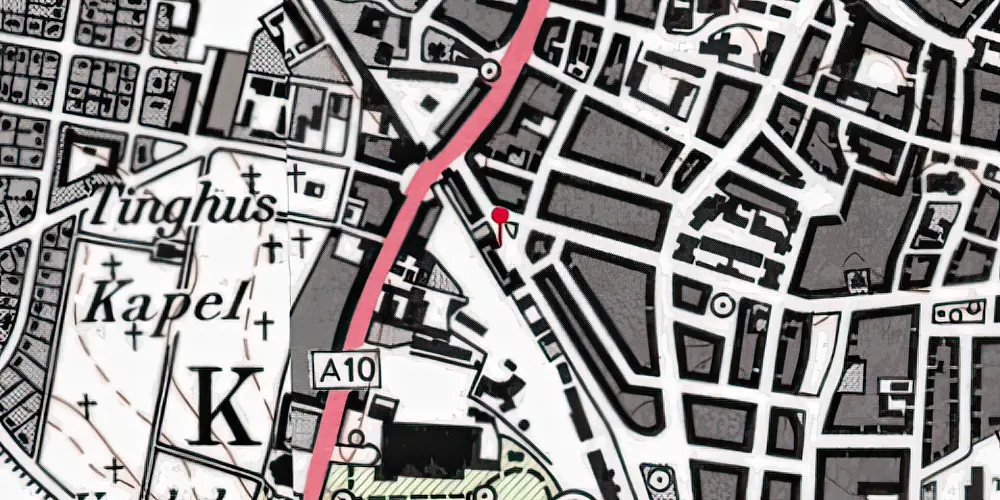 Historisk kort over Aalborg Godsbanegård [1902-1959]