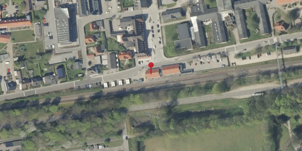 Historisk kort over Jelling Station [1894-1914]