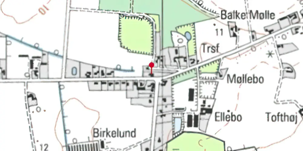 Historisk kort over Balka Station [1935-1945]