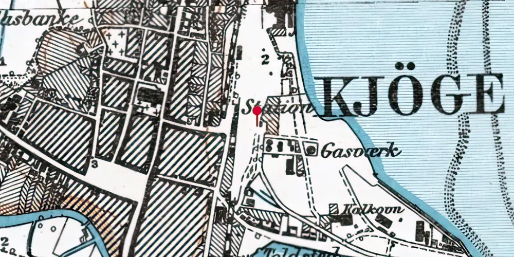 Historisk kort over Køge Station Historisk kort over Køge Station