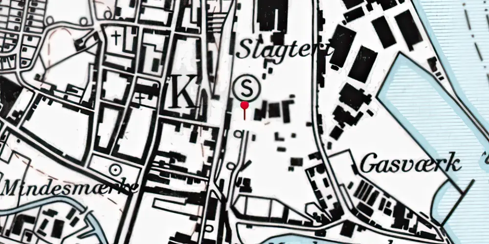 Historisk kort over Køge Station Historisk kort over Køge Station