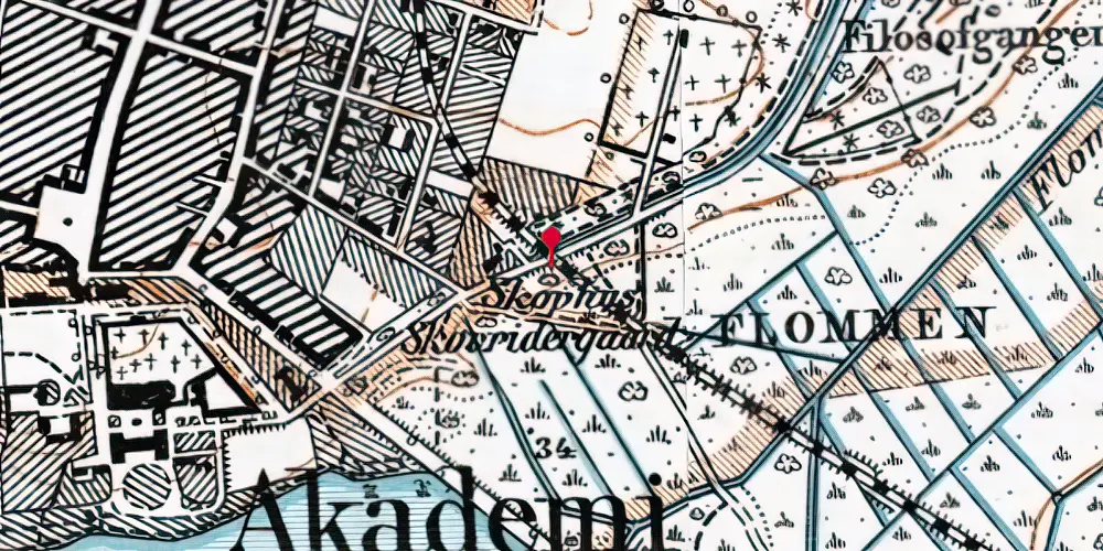 Historisk kort over Koksbang Trinbræt Historisk kort over Koksbang Trinbræt
