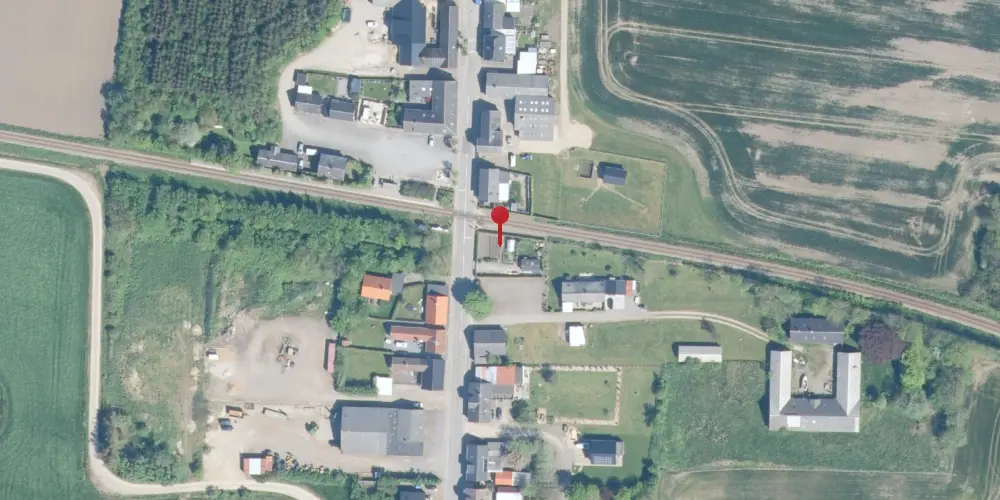 Historisk kort over Lyngs Holdeplads [1882-1900]