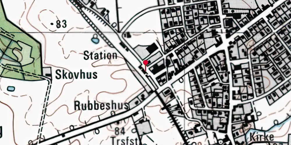Historisk kort over Kværndrup Station Historisk kort over Kværndrup Station