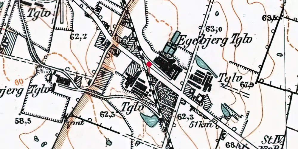 Historisk kort over Stenstrup Syd Trinbræt med Sidespor Historisk kort over Stenstrup Syd Trinbræt med Sidespor