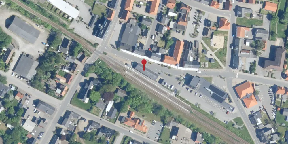 Historisk kort over Hvidbjerg Station [1882-1967]