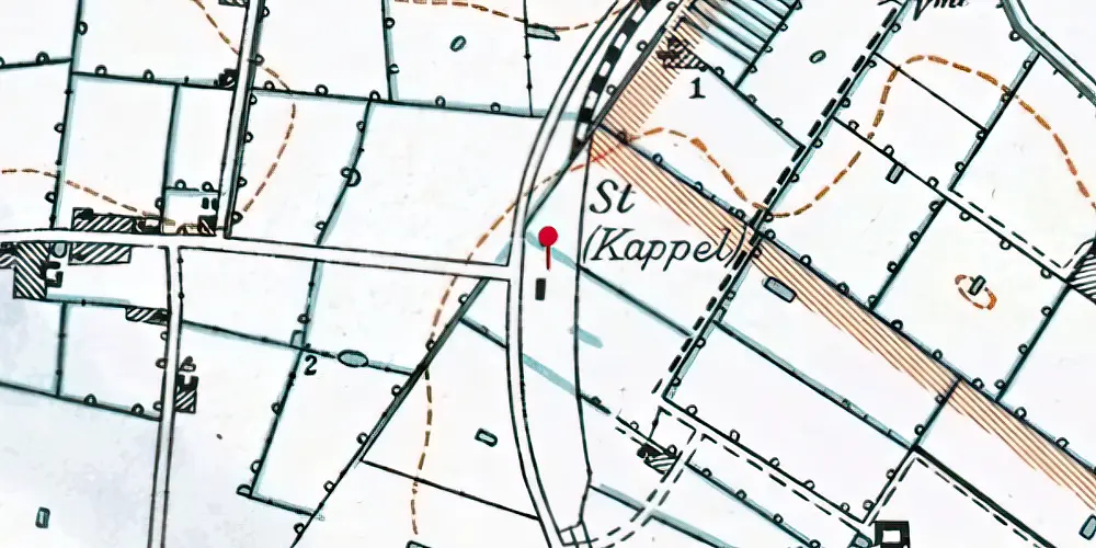 Historisk kort over Kappel Station Historisk kort over Kappel Station