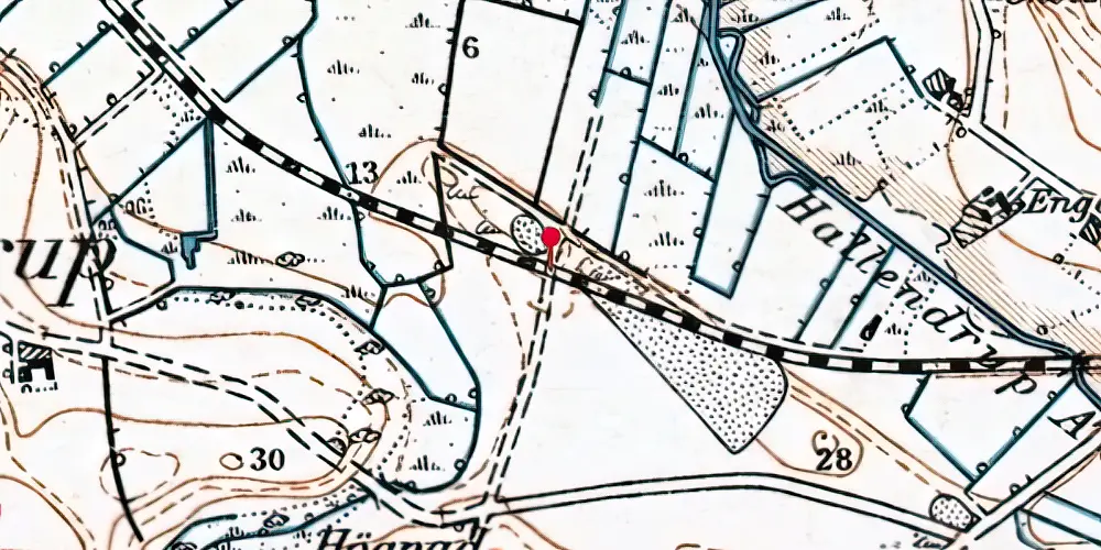 Historisk kort over Nødager Grusgrav Historisk kort over Nødager Grusgrav