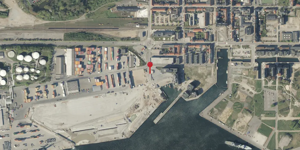 Historisk kort over Fredericia Færgestation Historisk kort over Fredericia Færgestation