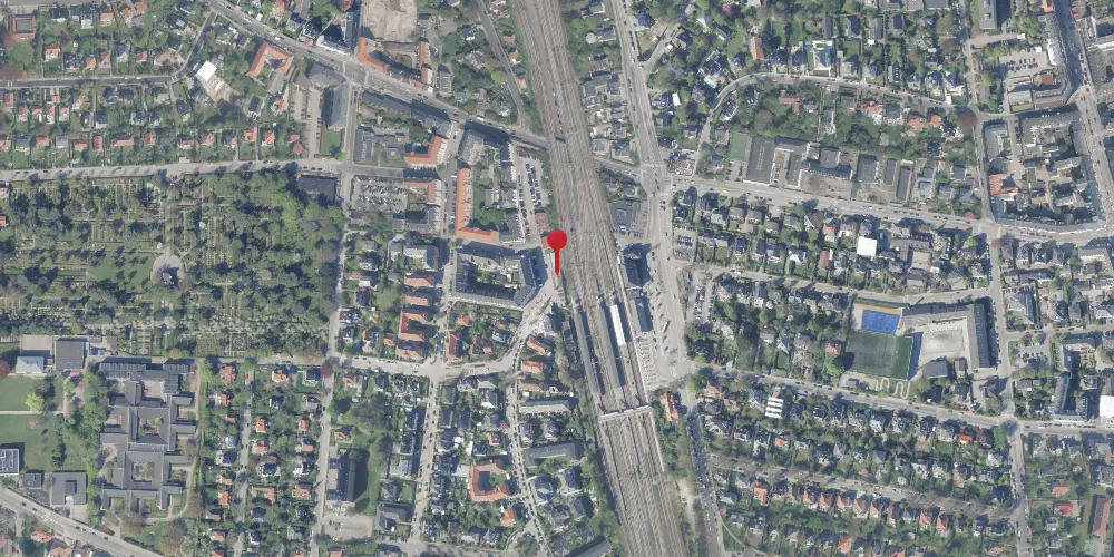 Historisk kort over Hellerup Assistancebilletsalgssted