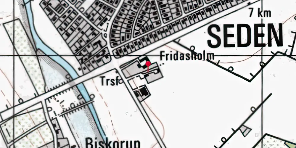 Historisk kort over Seden Station